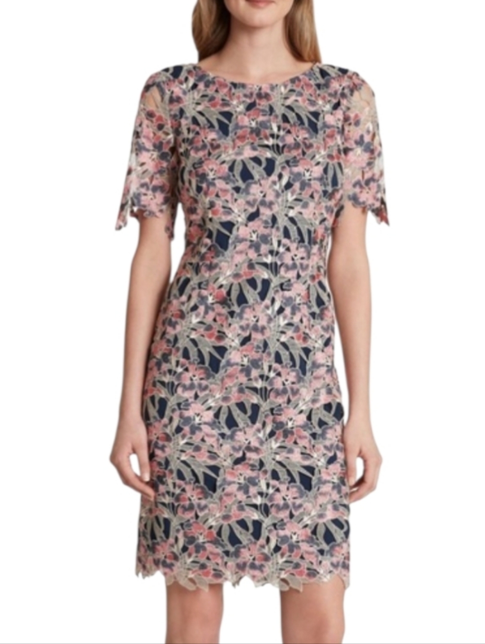 NWT Tahari Arthur S Levine Lace Overlay dress - 10.         A17